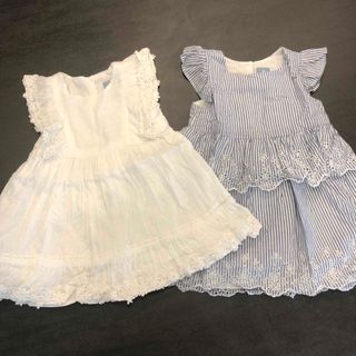 ベビーギャップ(babyGAP)のベビーギャップ☆チュニック☆90☆2着セット☆子供☆キッズ☆女の子☆ノースリーブ(Tシャツ/カットソー)