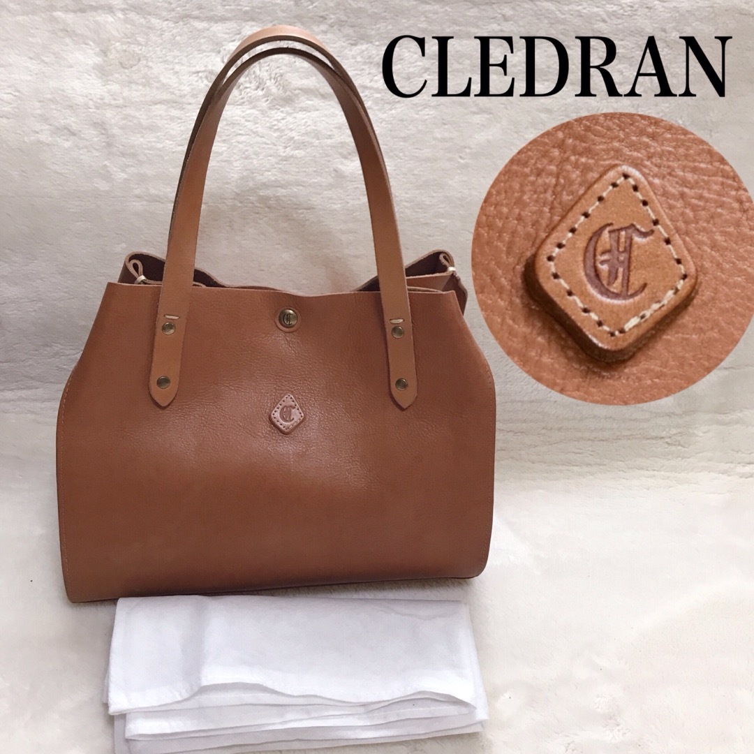 CLEDRAN - 美品 クレドラン オールレザー トートバッグ ハンドバッグの