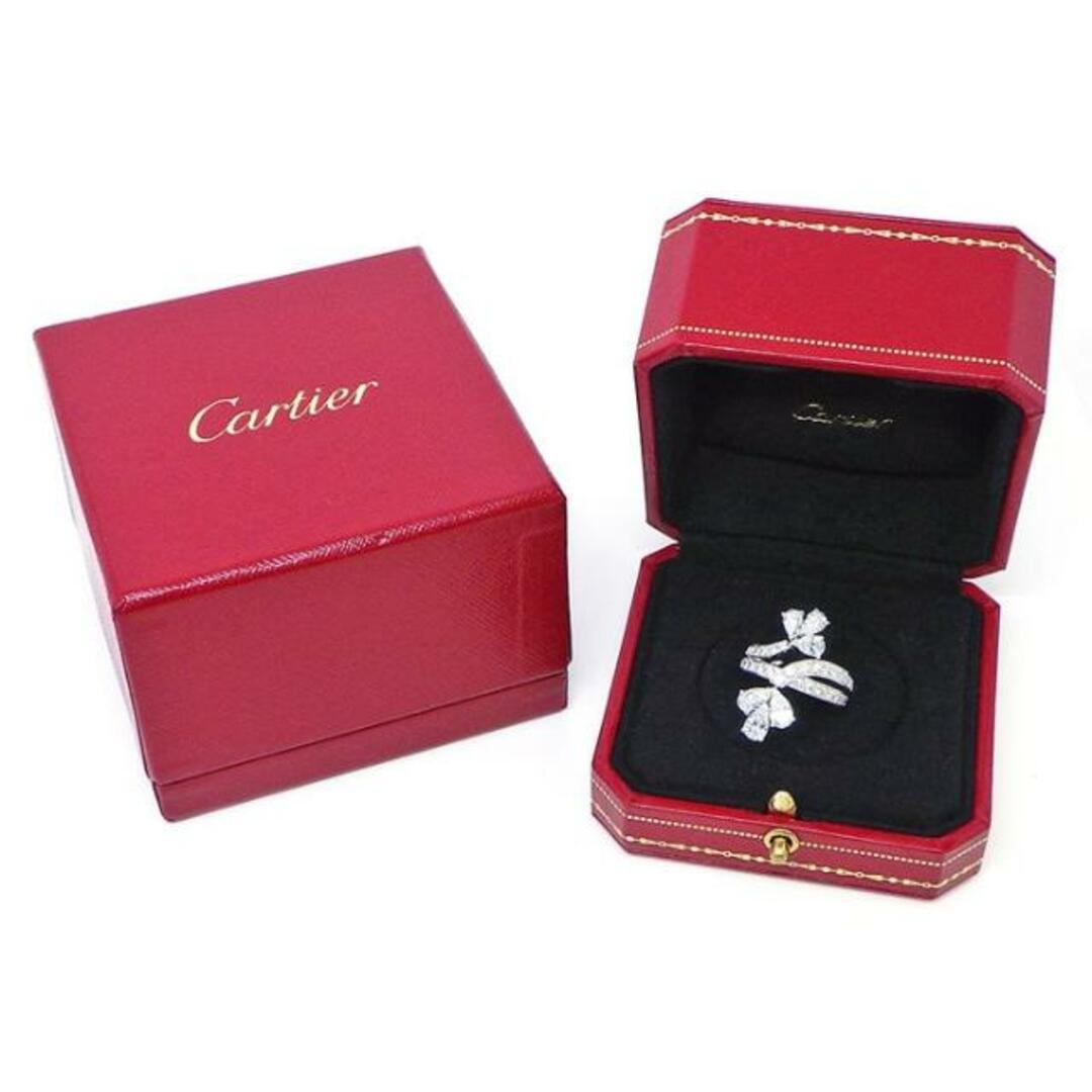 Cartier(カルティエ)のカルティエ Cartier リング プリムヴェール ヴィンテージ 廃盤品 コレクターズアイテム 激レア パヴェ 6ポイント ペアシェイプ ダイヤモンド 108ポイント ラウンドカット ダイヤモンド PT950 10.5号 / #51 【中古】 レディースのアクセサリー(リング(指輪))の商品写真