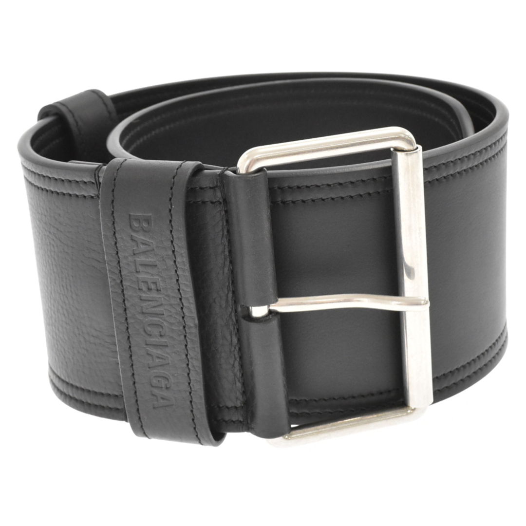 BALENCIAGA バレンシアガ 23SS FORCE BELT 7465742 ブラックレザー フォースベルト