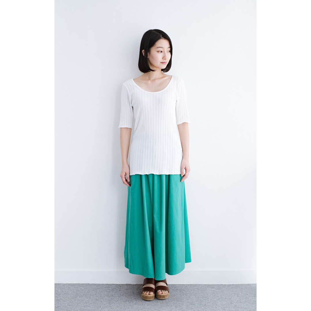 SLOBE IENA(スローブイエナ)の【SLOBE IENA】HEALTHKNIT 2WAY ハーフスリーブカットソー レディースのトップス(Tシャツ(半袖/袖なし))の商品写真