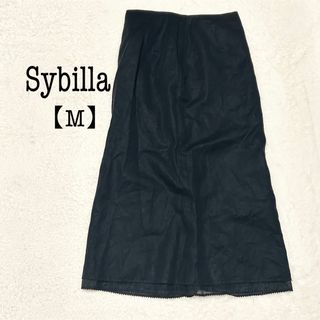 シビラ(Sybilla)の【美品】Sybilla ロングスカート ティアード 黒 ブラックM(ロングスカート)