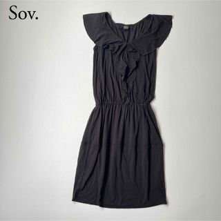 ソブ(Sov.)のSov. ソブ　ロングワンピース　ストレッチ　フリル(ロングワンピース/マキシワンピース)