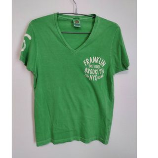 フランクリンアンドマーシャル(FRANKLIN&MARSHALL)のFRANKLIN MARSHALL 半袖 Tシャツ グリーン Vネック(Tシャツ/カットソー(半袖/袖なし))