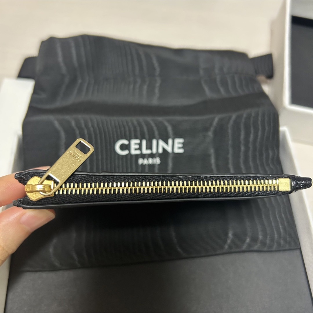 新品CELINE セリーヌ トリオンフ 三つ折り財布 グレージュ