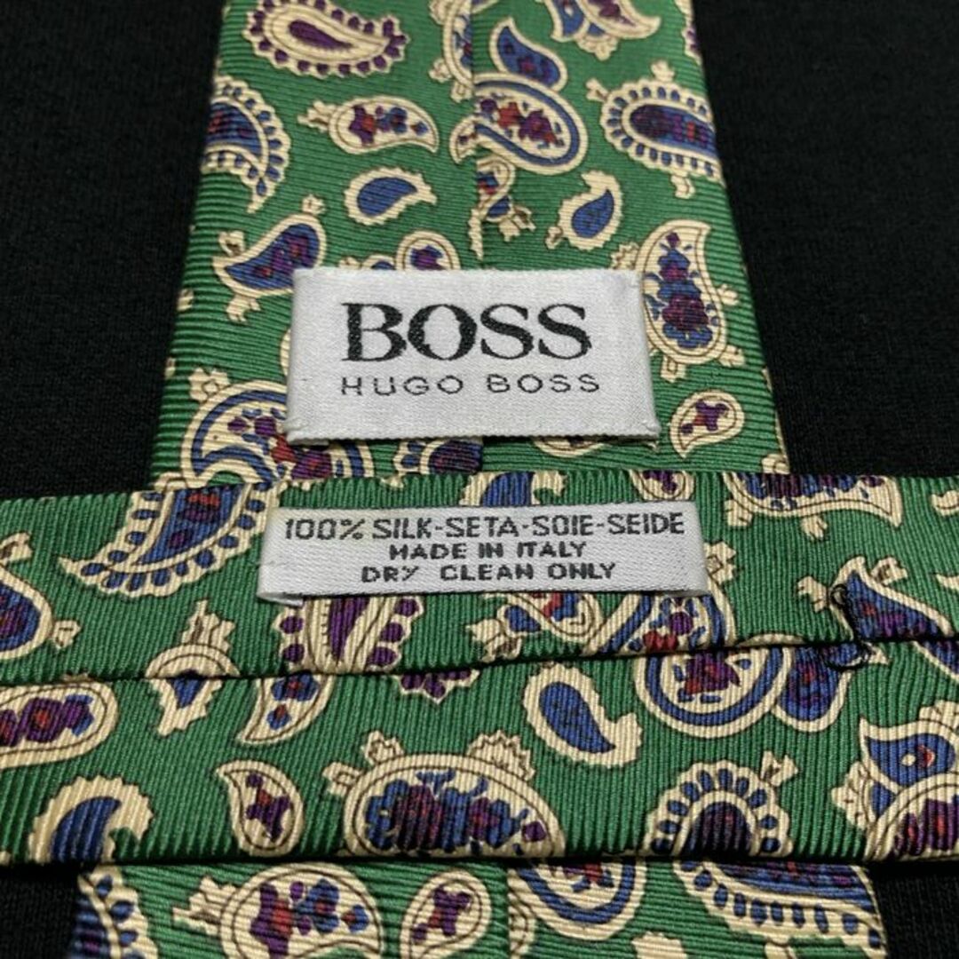 HUGO BOSS(ヒューゴボス)のヒューゴボス ペイズリー グリーン ネクタイ A102-P17 メンズのファッション小物(ネクタイ)の商品写真