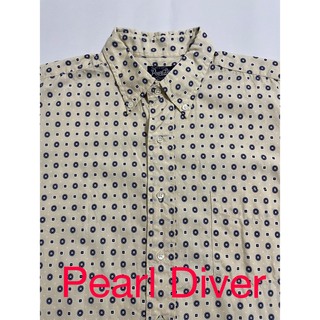 『Pearl Diver』パールダイバー　総柄シャツ　ボタンダウンシャツ　日本製(シャツ)