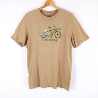 パタゴニア(patagonia)のパタゴニア Tシャツ 半袖 プリントT トップス コットン100% USA製 アウトドア メンズ Sサイズ ベージュ patagonia(Tシャツ/カットソー(半袖/袖なし))