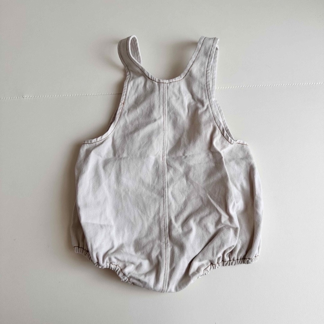 デニムロンパース　ボンネット キッズ/ベビー/マタニティのベビー服(~85cm)(ロンパース)の商品写真
