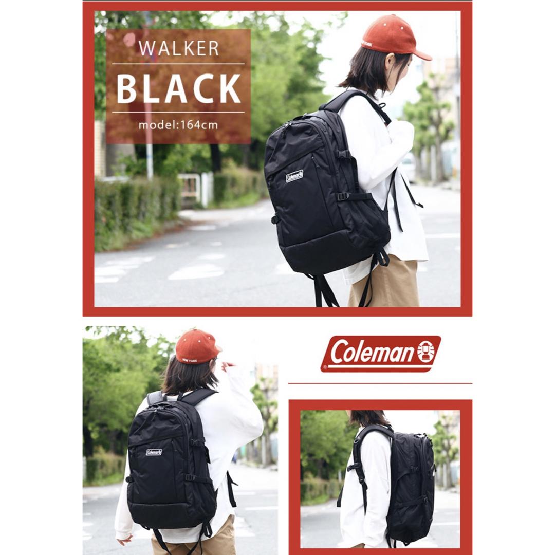 Coleman(コールマン)のコールマン　ウォーカー33 ブラック 33L 2000038970 メンズのバッグ(バッグパック/リュック)の商品写真