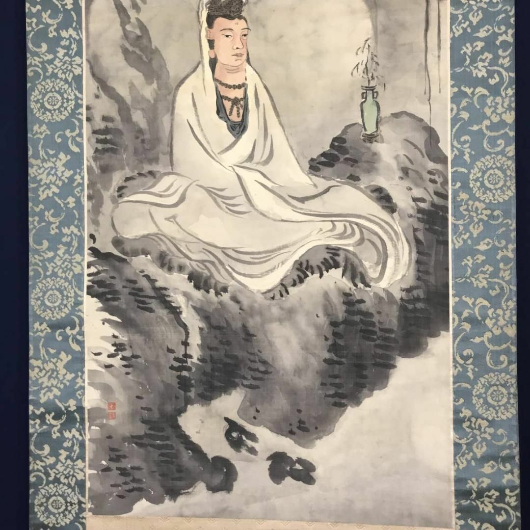 作者不詳/白衣観音図/観音図/掛軸☆宝船☆AB-651 有難 作者不詳/白衣観音図/観音図/掛軸☆宝船☆AB-651 有難