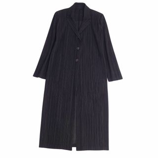 プリーツプリーズイッセイミヤケ(PLEATS PLEASE ISSEY MIYAKE)のプリーツプリーズ イッセイミヤケ PLEATS PLEASE コート ロングコート プリーツ アウター レディース 4(XL相当) ブラック(その他)