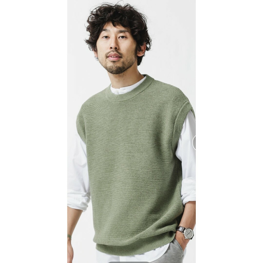 nano・universe - 連休限定価格!ナノユニバース リネンブレンドニット
