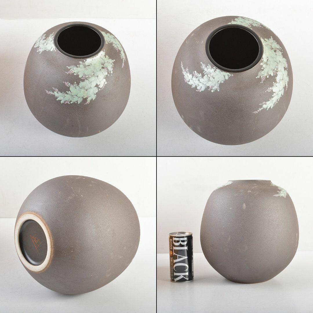 九谷焼 中村陶志人作 花文 花瓶 花入 共箱 C R6002C 九谷焼 中村陶志人作 花文 花瓶 花入 共箱 C R6002C