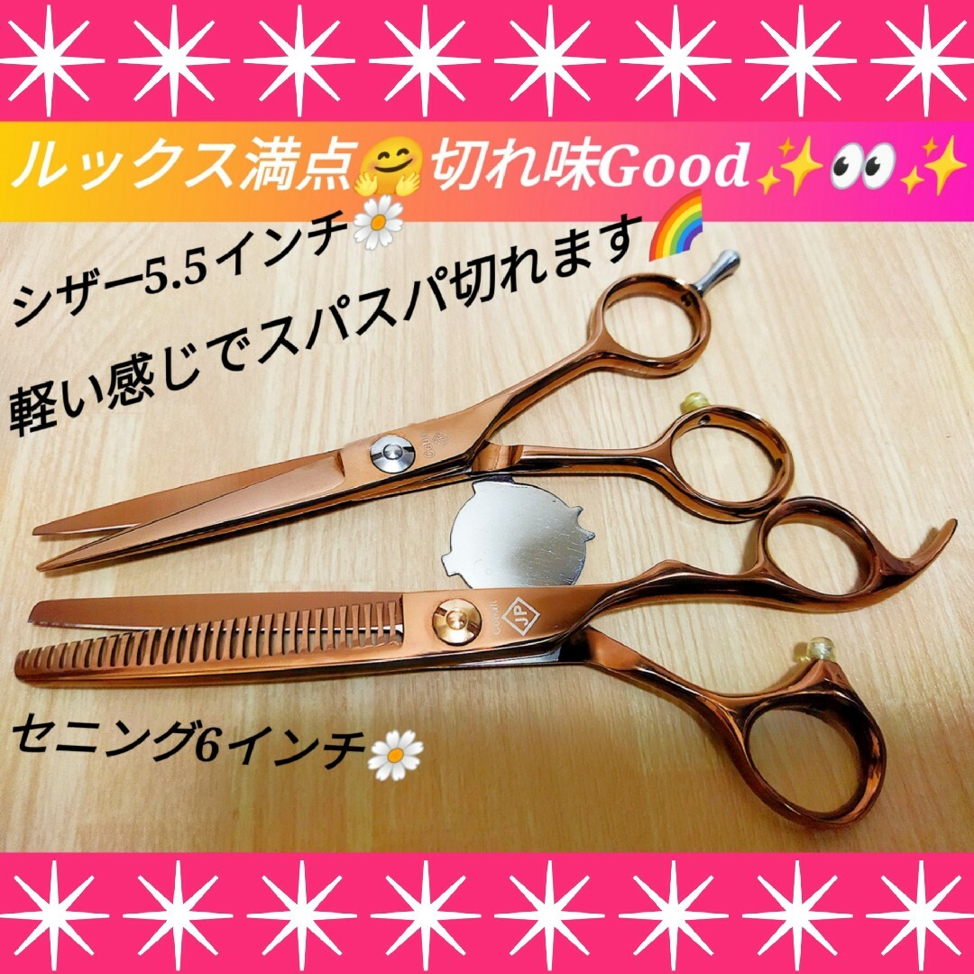 50%OFF! スパッと切れるカットシザー美容師プロ用ハサミ存在感抜群