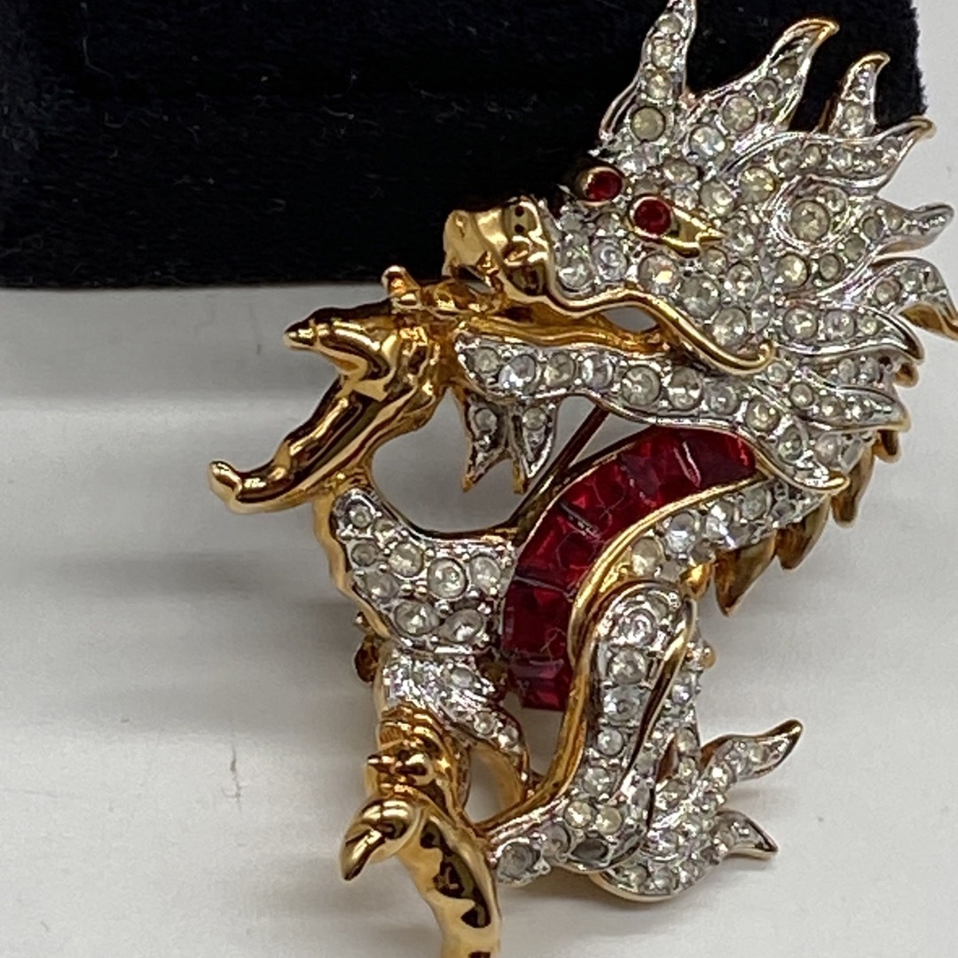 SWAROVSKI　スワロフスキー　ブローチ　ドラゴン　竜　龍　　no.58 1