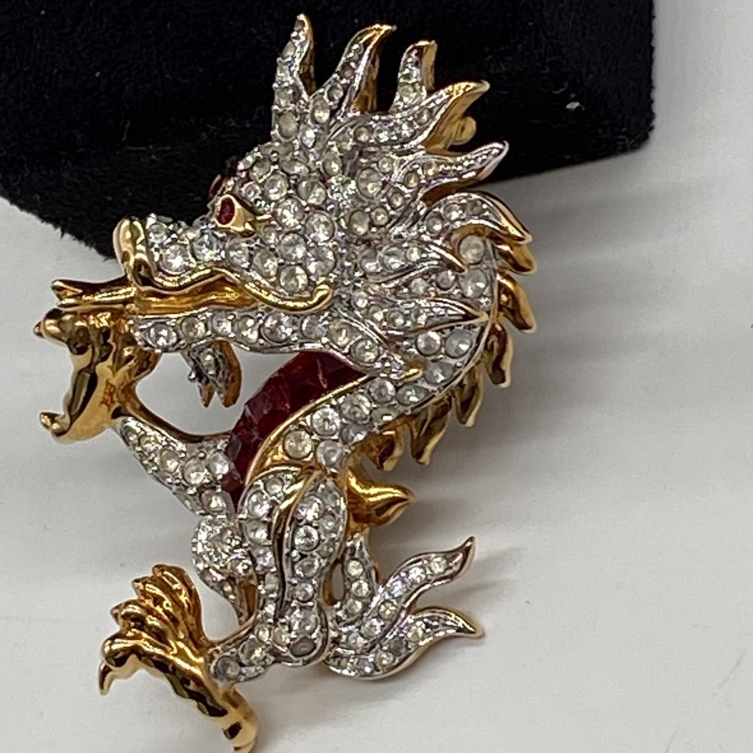 SWAROVSKI スワロフスキー ブローチ ドラゴン 竜 龍 no.58