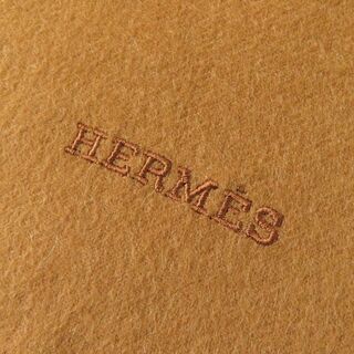 Hermes - 極美品△HERMES エルメス カシミヤ100％ ロゴ刺繍入り 無地 ...