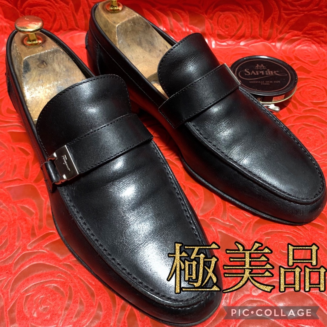 サルヴァトーレ フェラガモ Salvatore Ferragamo ローファー ビジネスシューズ カーフレザー 革靴 シューズ メンズ イタリア製 6EE(24cm相当) ブラック