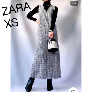 ザラ(ZARA)のミディテクスチャーワンピース(ロングワンピース/マキシワンピース)