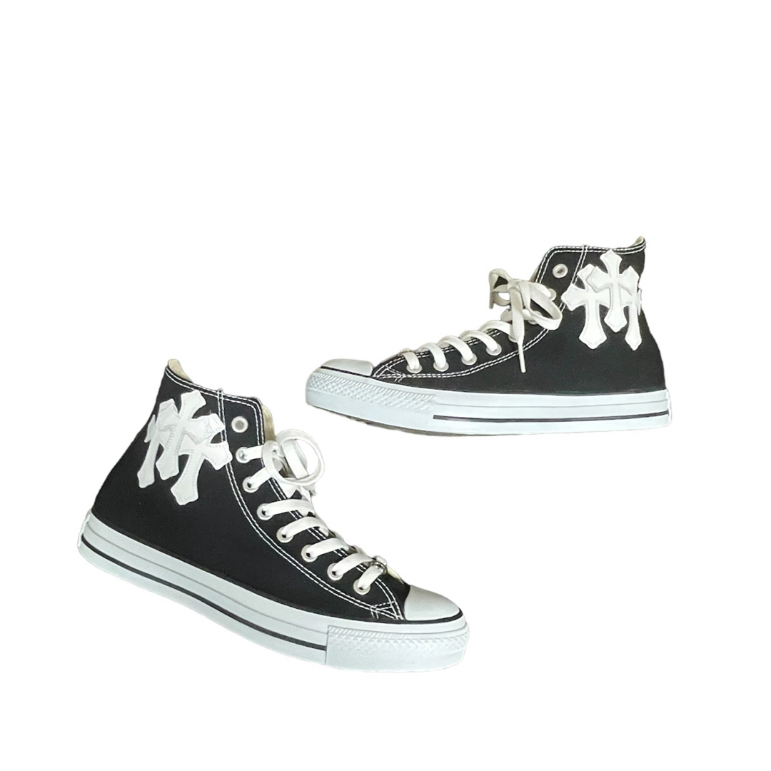 converse all star leather cross custom