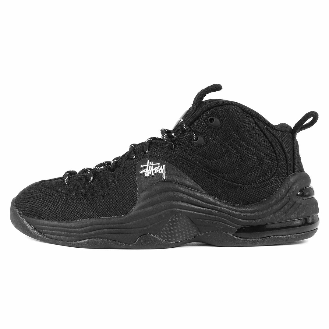 STUSSY ステューシー サイズ:29.5cm 22AW NIKE AIR PENNY 2 SP BLACK HEMP (DQ5674-001) ナイキ エア ペニー2 ブラック ヘンプ ブラック ホワイト 黒白 US11.5 スニーカー コラボ 【メンズ】