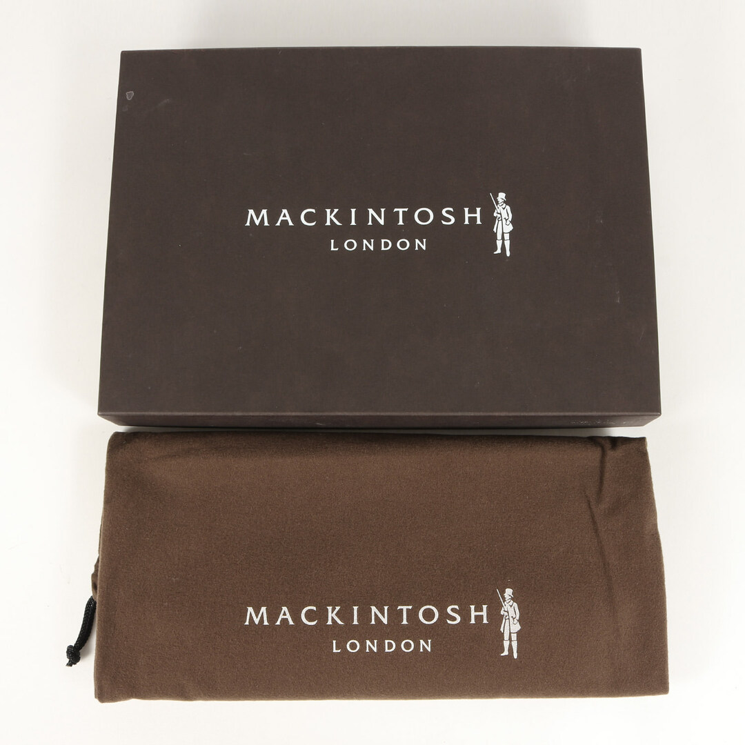 MACKINTOSH マッキントッシュ レザー クラッチバッグ ハンド セカンド 内チェック LONDON ロンドン ブラウン 茶 カバン ブランド【メンズ】