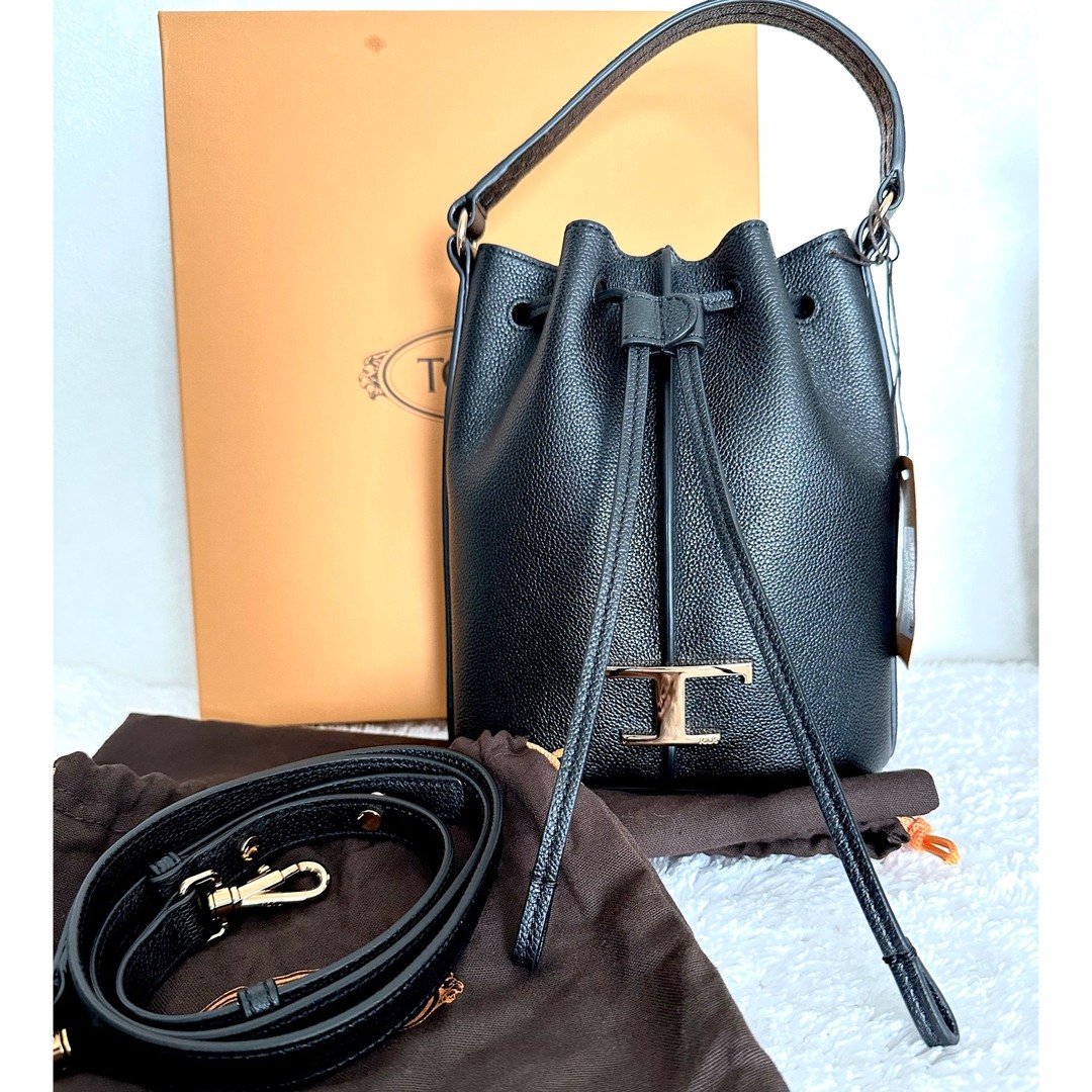 TOD'S - Sale!新品未使用!トッズ Tタイムレスレザーバケットバッグ