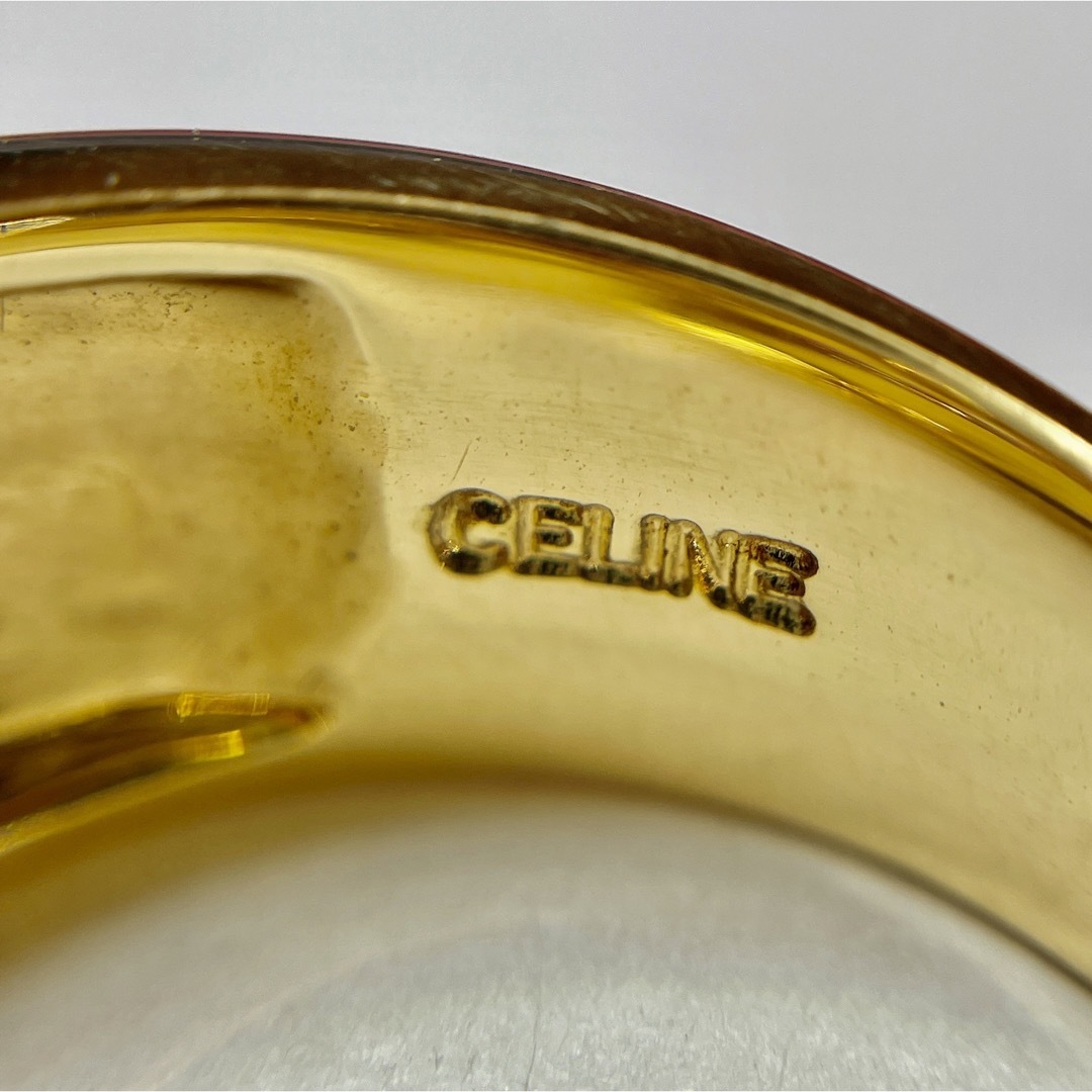 CELINE K18YG 6.1g ダイヤモンド0.08ルビー0.13リング レディースのアクセサリー(リング(指輪))の商品写真