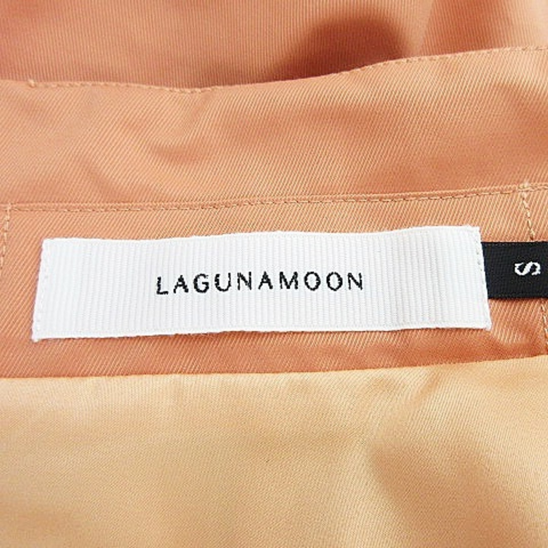 LagunaMoon(ラグナムーン)のラグナムーン スカート フレア ミモレ丈 バックファスナー 無地 S オレンジ レディースのスカート(ロングスカート)の商品写真