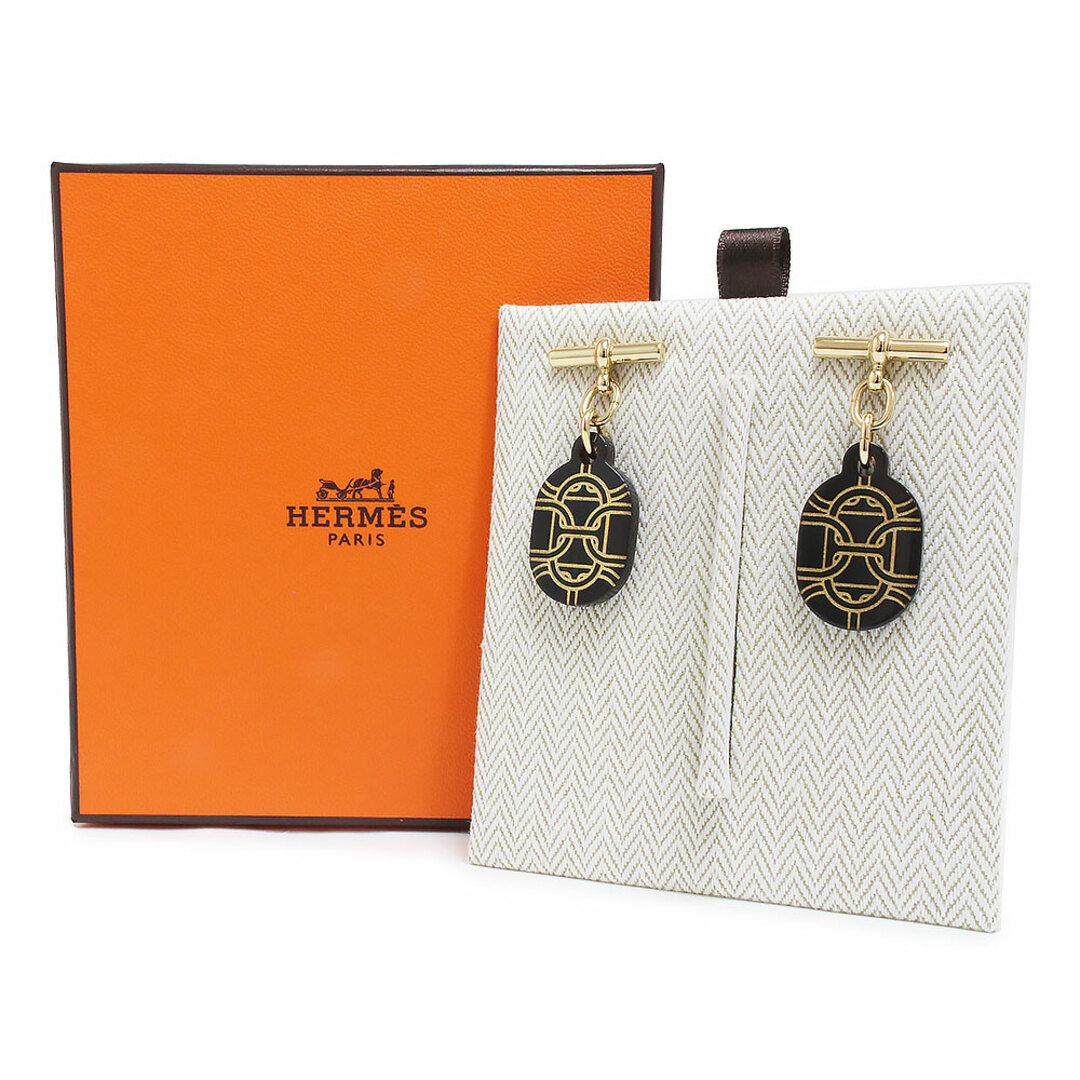 エルメス HERMES バッファローホーン メタル ネックレス ブラウン ゴールド金具/シルバー金具 バッファローホーン アクセサリーレディース