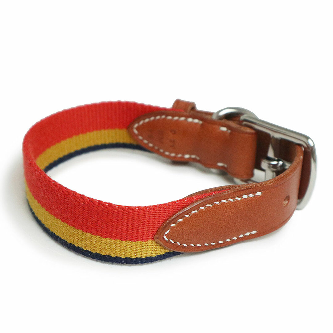 Hermes - エルメス 犬用首輪 ロカバール キャンバス レザー ナチュレル