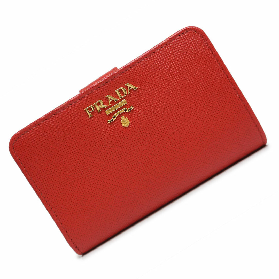 PRADA - プラダ コンパクト L字ファスナー 二つ折り財布 サフィアノ