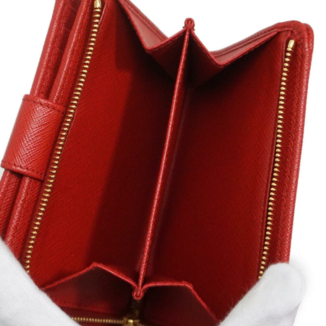 PRADA - プラダ コンパクト L字ファスナー 二つ折り財布 サフィアノ