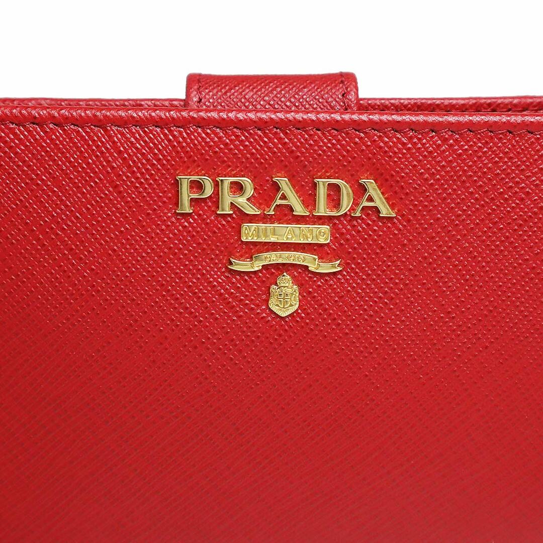 PRADA - プラダ コンパクト L字ファスナー 二つ折り財布 サフィアノ