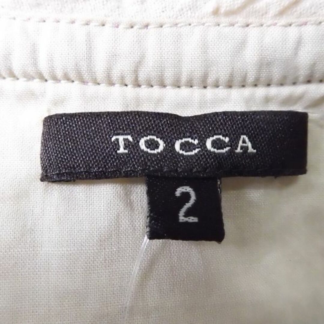 TOCCA(トッカ)の美品 TOCCA トッカ コットンワンピース 1点 ベージュ 2 綿100％ 刺繍:絹100％ 半袖 花柄 フラワー刺繍 ドレス トップス レディース AU1773A27  レディースのワンピース(ミニワンピース)の商品写真