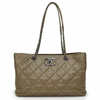 シャネル(CHANEL)のシャネル CHANEL マトラッセ チェーン ココマーク トート ハンドバッグ キャビアスキン レザー ブロンズ メタリック 茶 A90451（美品）(ハンドバッグ)