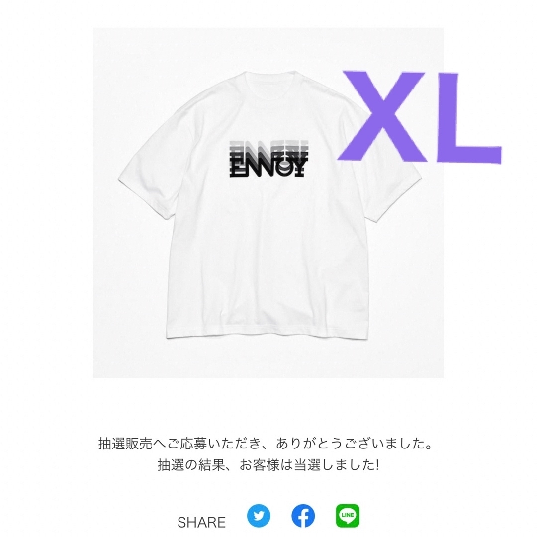 ENNOY ELECTRIC LOGO GRADATION SS TEE 黒