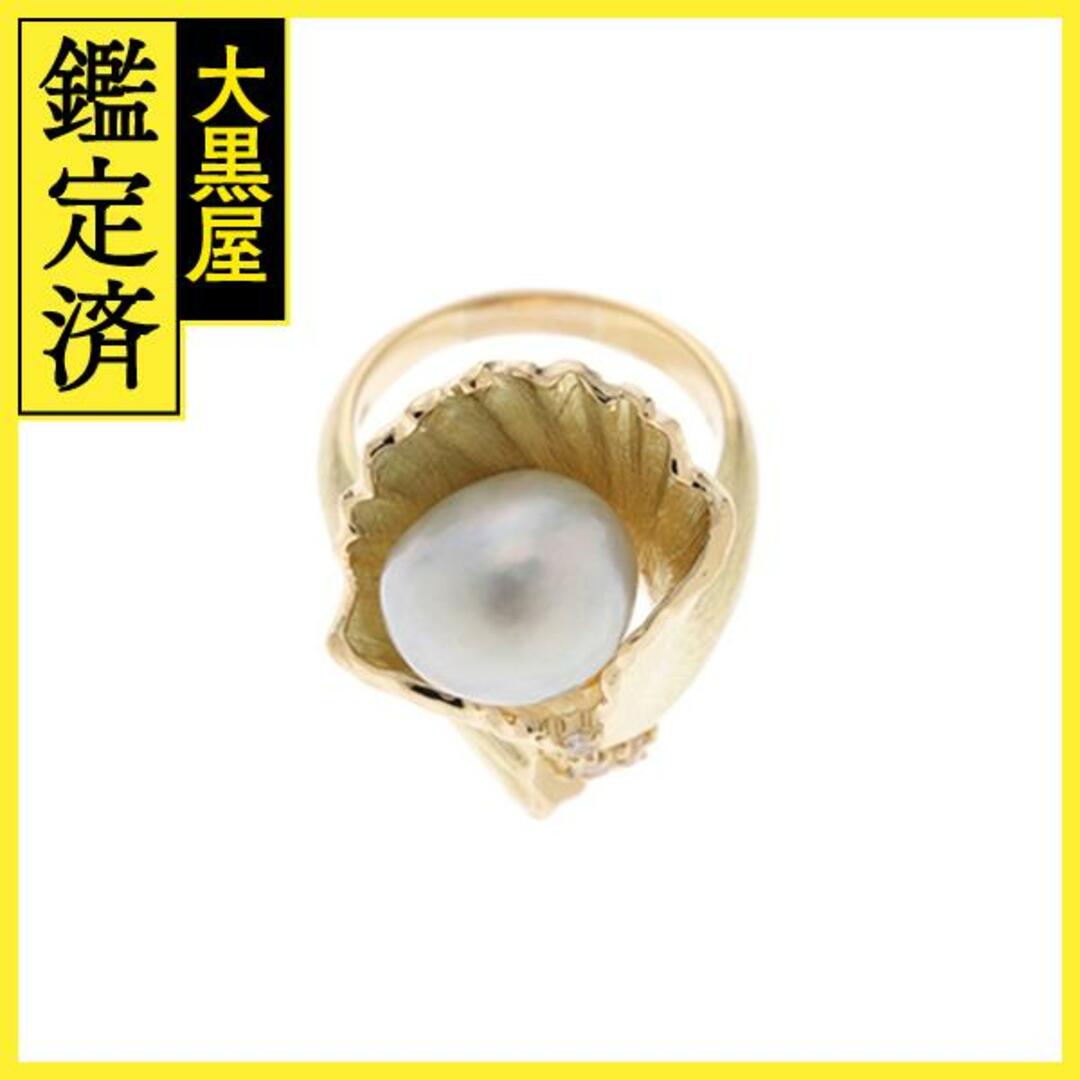 ノンブランドジュエリー　金18　パール　ダイヤモンド【472】HG レディースのアクセサリー(リング(指輪))の商品写真