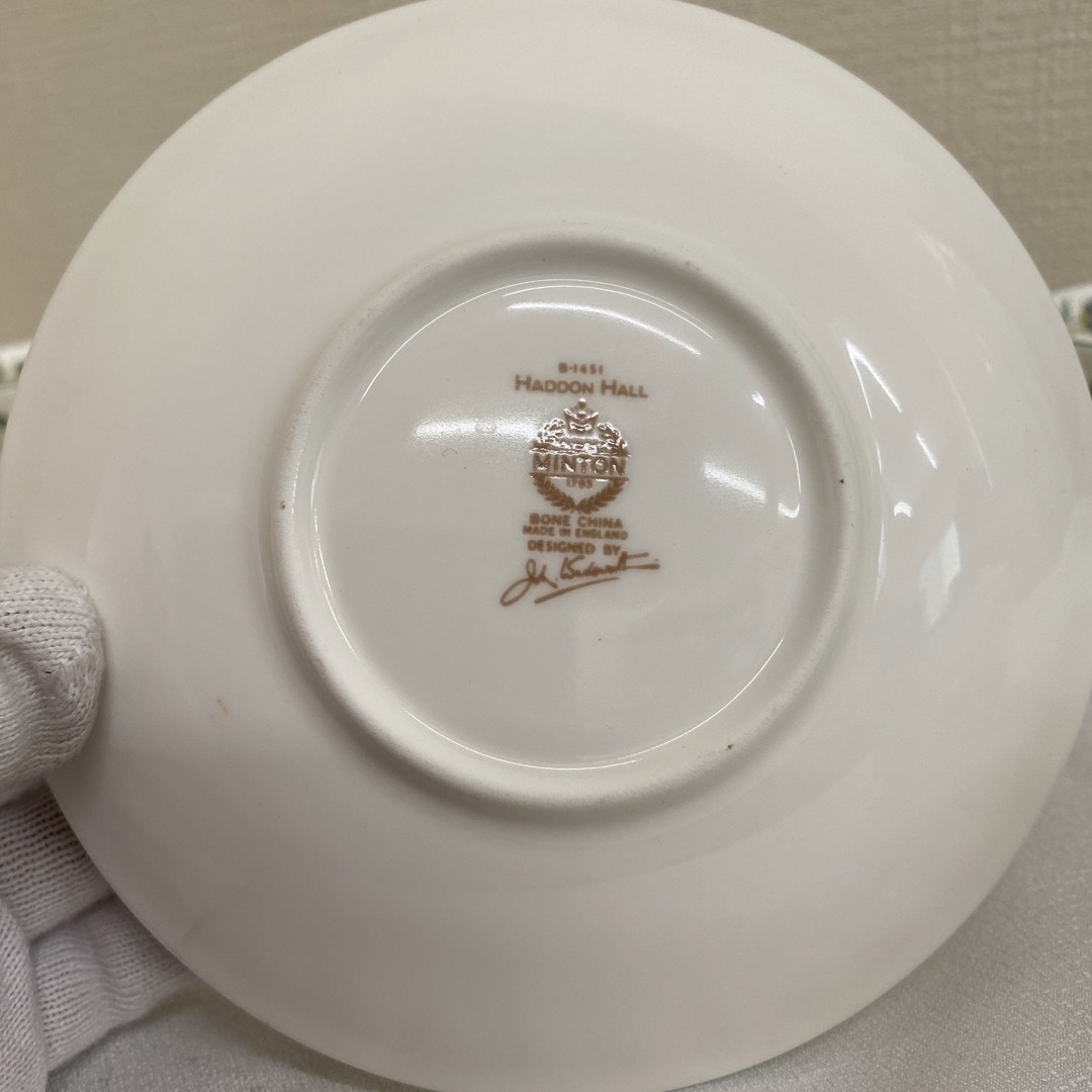 MINTON - ミントン カップ&ソーサー 5客セット ハドンホール no MINTON - ミントン カップ&ソーサー 5客セット ハドンホール no