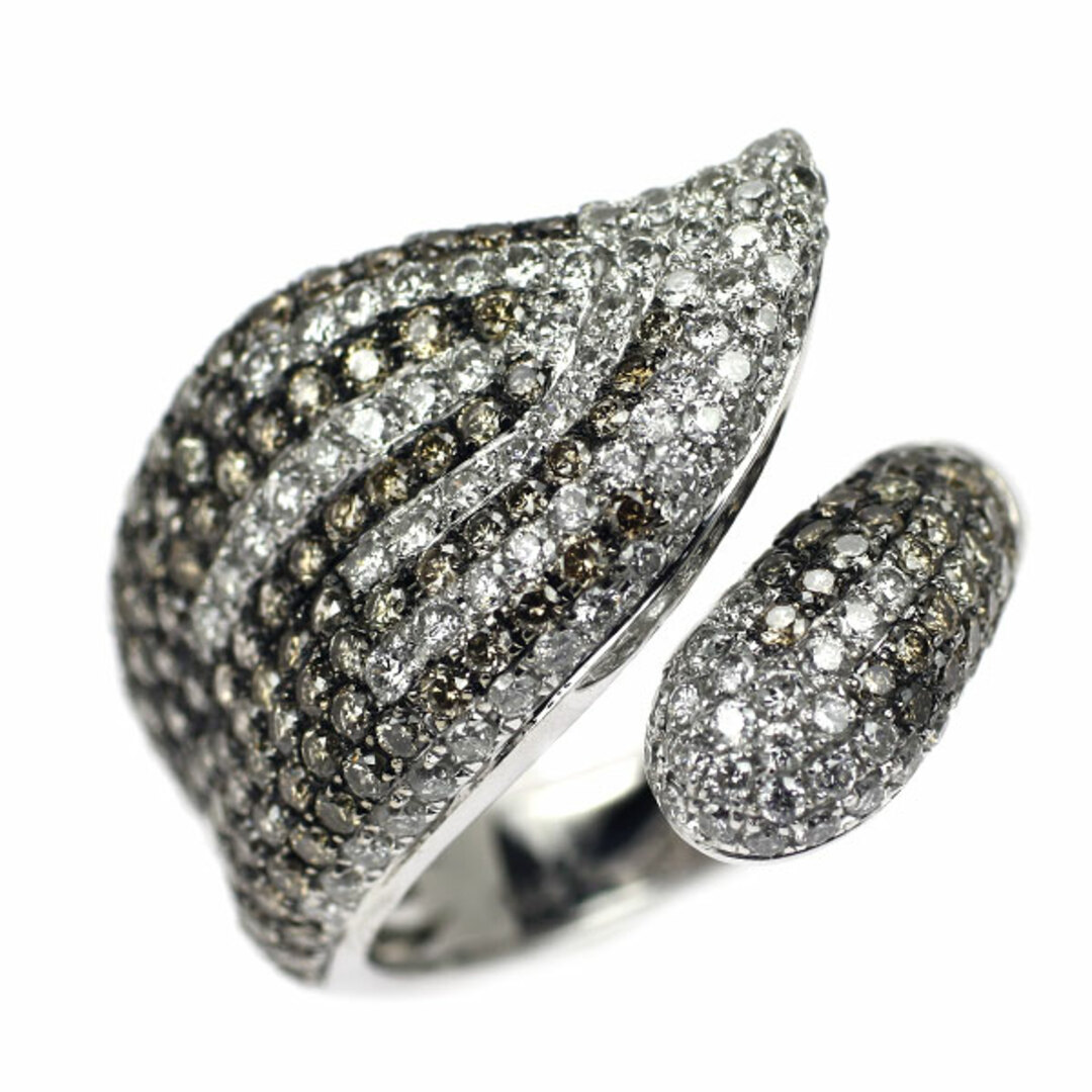 ブラックメッキ/ K18WG ダイヤモンド リング 2.12ct レディースのアクセサリー(リング(指輪))の商品写真