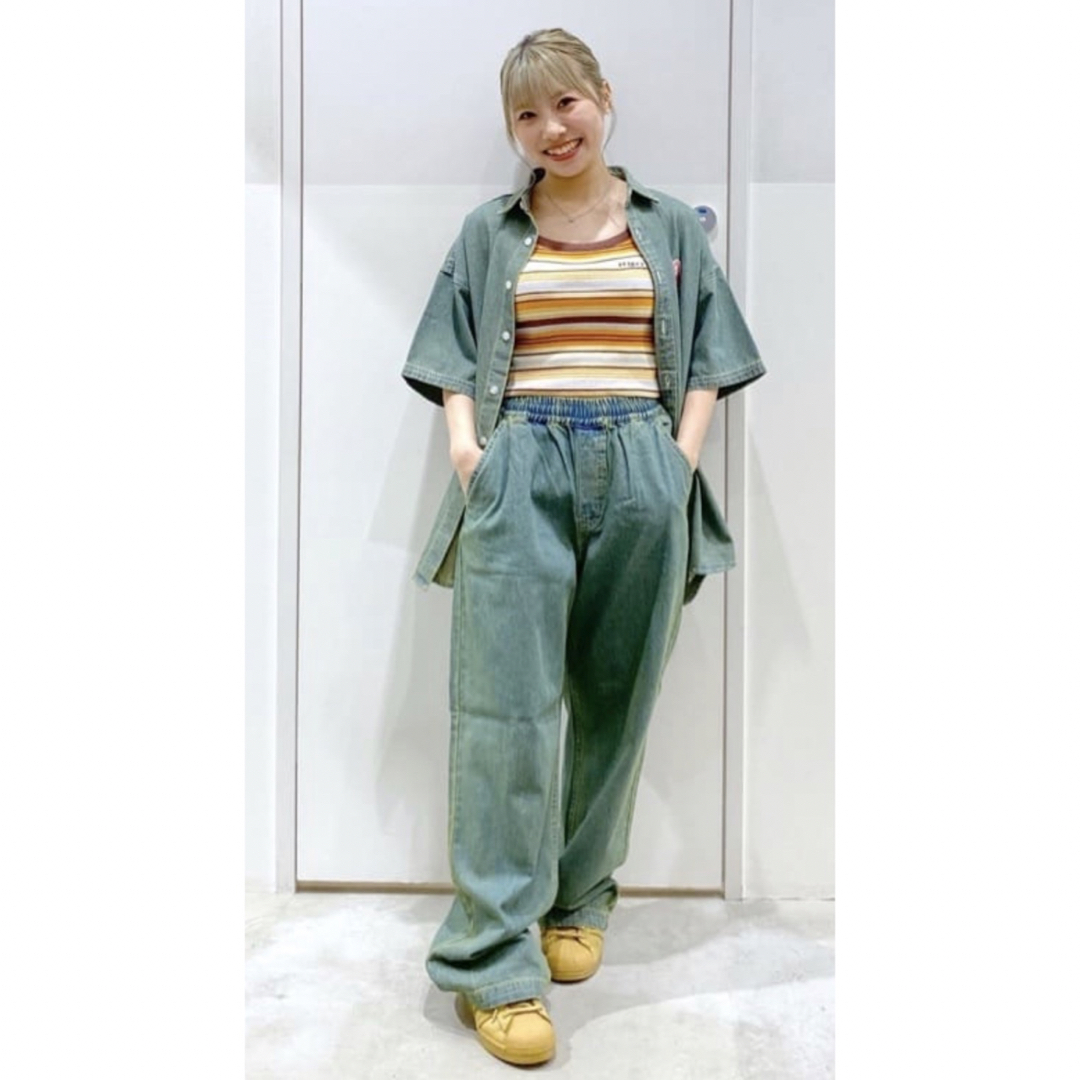 EASY DENIM PANTS X-girl エックスガール ワイドパンツ - デニム/ジーンズ
