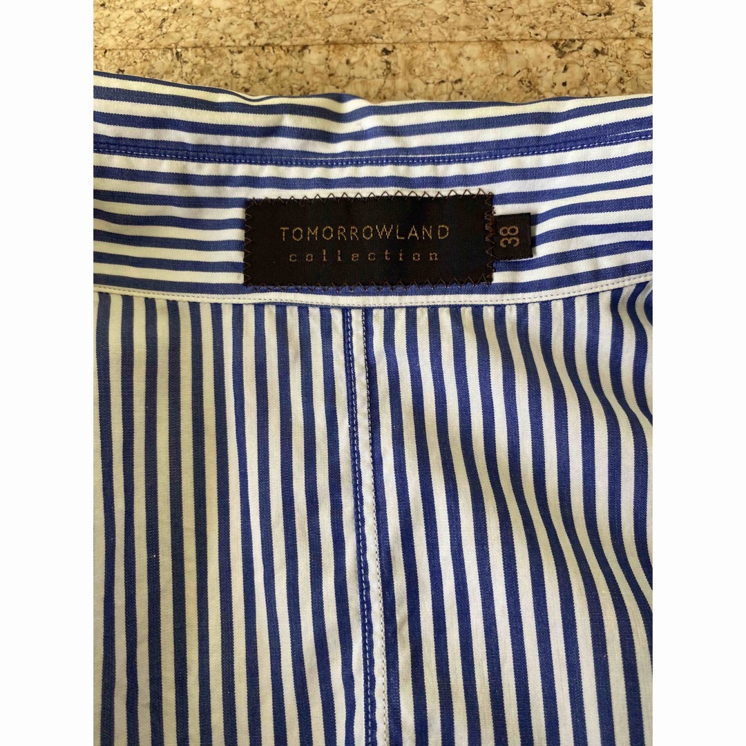 TOMORROWLAND(トゥモローランド)のトゥモローランドコレクション　ブルーストライプシャツ レディースのトップス(シャツ/ブラウス(長袖/七分))の商品写真