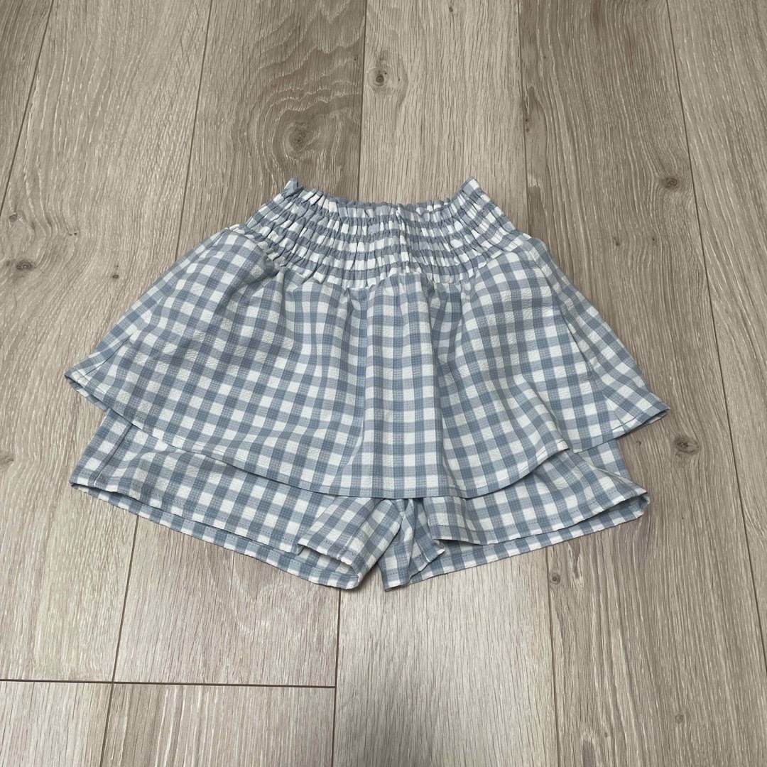 GU(ジーユー)のGU ギンガムチェックショートパンツ　新品 キッズ/ベビー/マタニティのキッズ服女の子用(90cm~)(パンツ/スパッツ)の商品写真