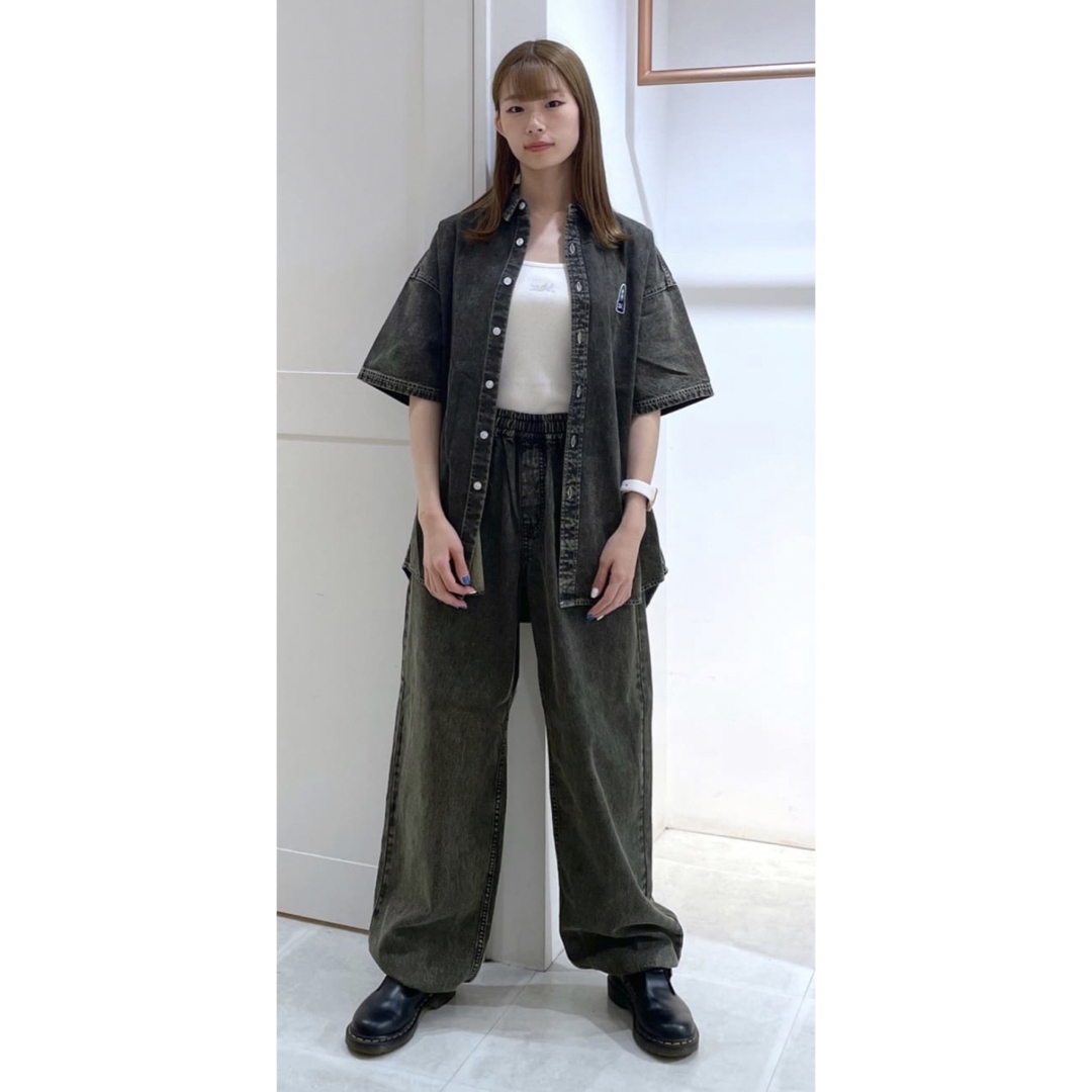 EASY DENIM PANTS X-girl エックスガール ワイドパンツ - デニム/ジーンズ