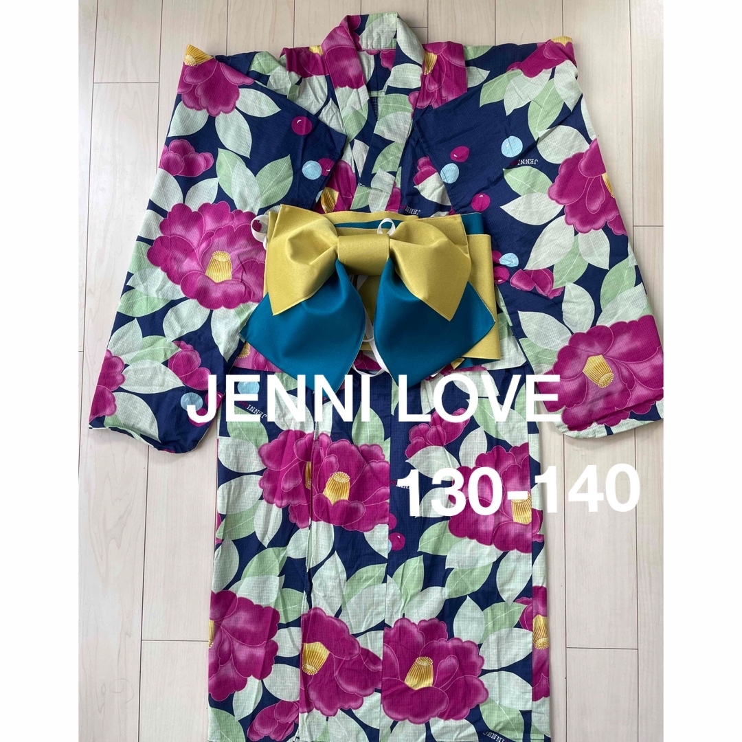 JENNI(ジェニィ)のJENNI LOVE  浴衣セット　130-140㎝　浴衣と作り帯 キッズ/ベビー/マタニティのキッズ服女の子用(90cm~)(甚平/浴衣)の商品写真