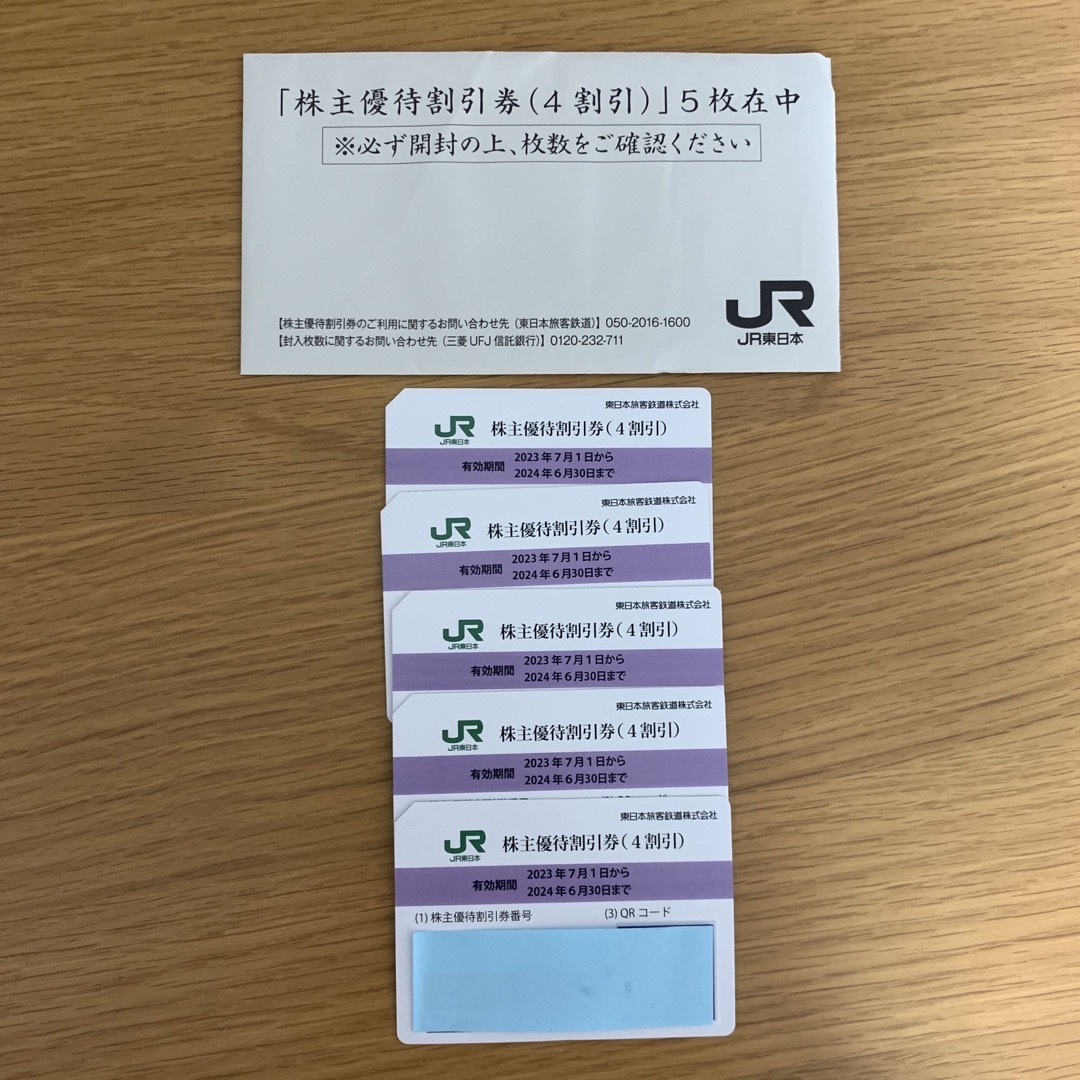 JR東日本 株主優待割引券(2枚)