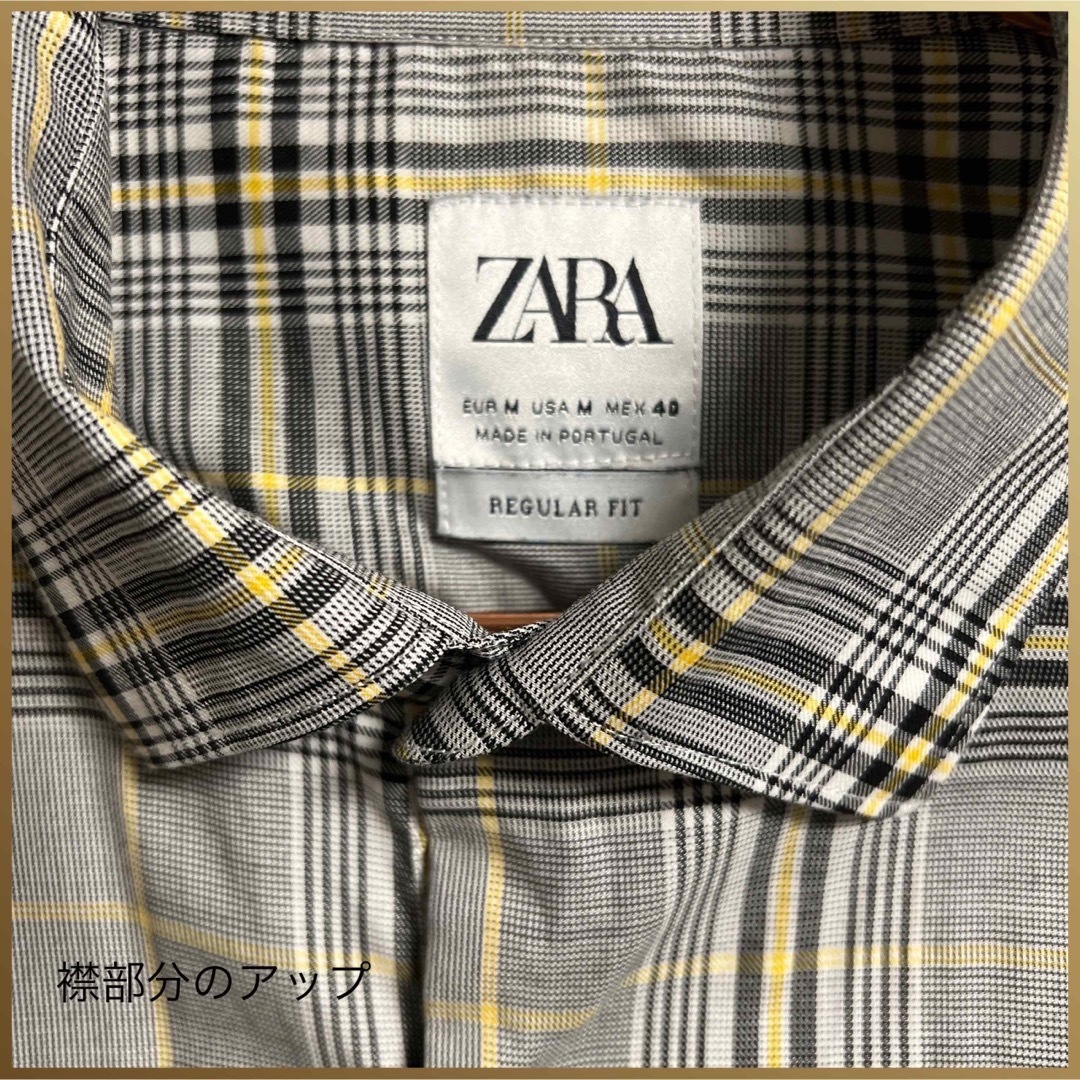 ZARA(ザラ)のZARA ザラ　シャツ　メンズ　グレンチェック　イエロー　M  メンズのトップス(シャツ)の商品写真