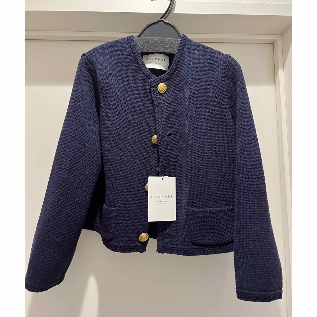 MACPHEE - 【新品】MACPHEE ハーフミラノリブ クロップドカーディガン