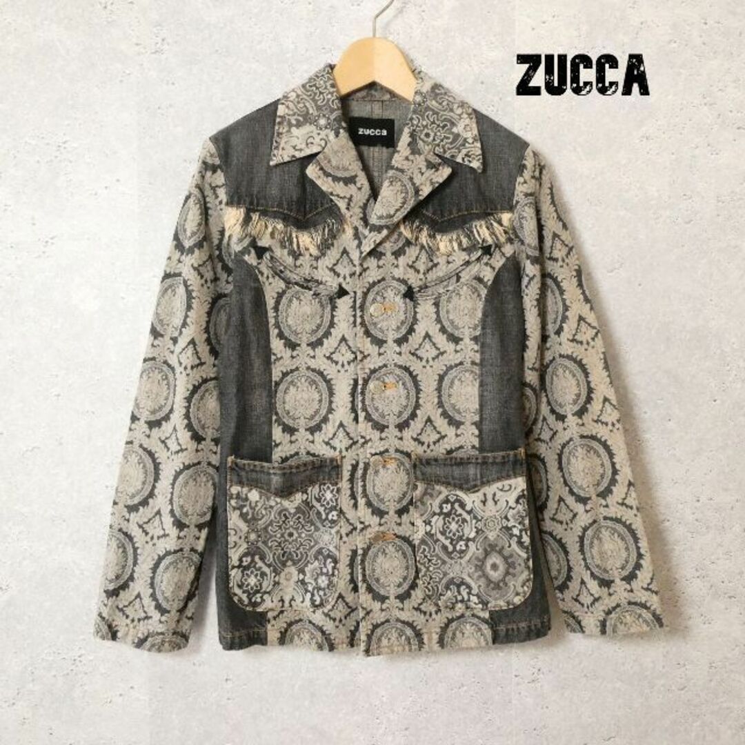 ZUCCa - 美品 ZUCCa ブリーチデザイン加工 ウエスタン デニム